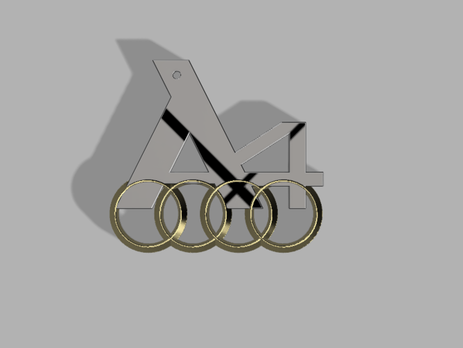 Audi A4 Logo 3D Print 184354