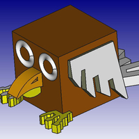 Small Owl 3D Block Zoo 3D Printing 184445