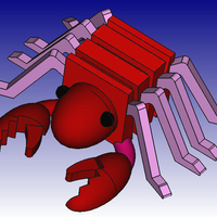 Small Lobster 3D Block Zoo 3D Printing 184446