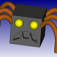 Small Spider 3D Block Zoo 3D Printing 184454