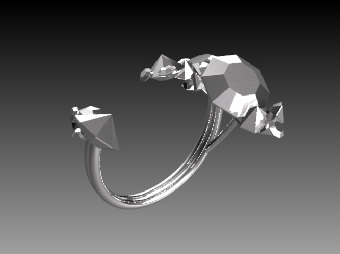 Diamond Cluster Ring 3D Print 18448