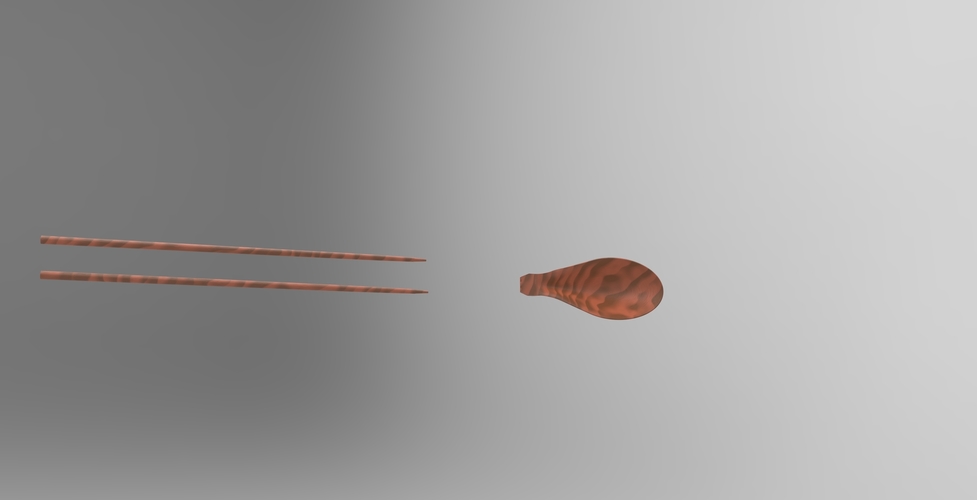 Design of a Spoon with Chopsticks combo using Solidworks 3D Print 185016