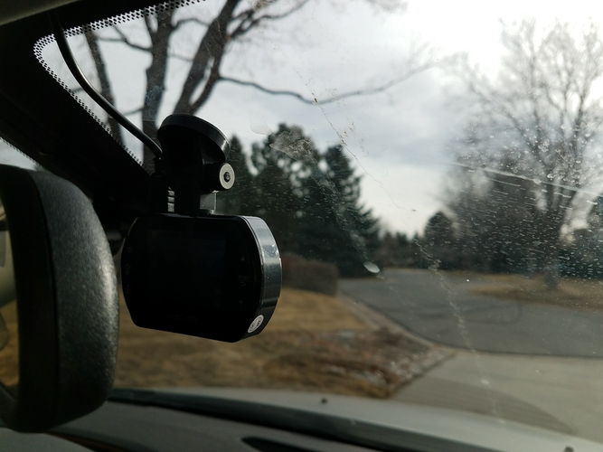 Double Sided Taped Dash Cam Mount 3D Print 185022