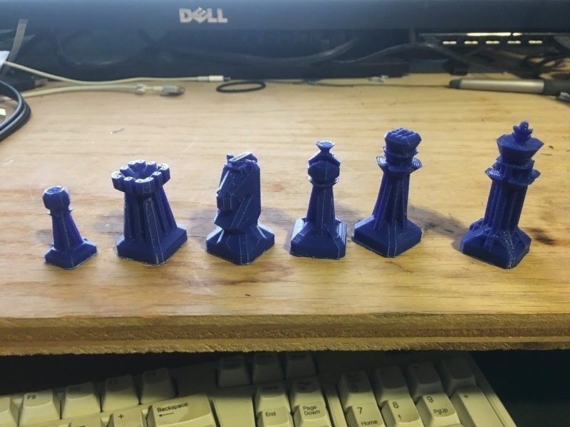 Art Deco Chess Pieces