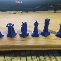 Small Art Deco Chess Pieces 3D Printing 185096