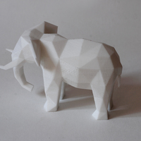 Low Poly Elephant Art Sculpture - Thumbnail 3