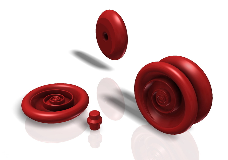 Yoyo with spiral