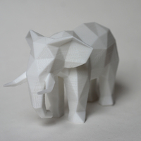 Low Poly Elephant Art Sculpture - Thumbnail 4