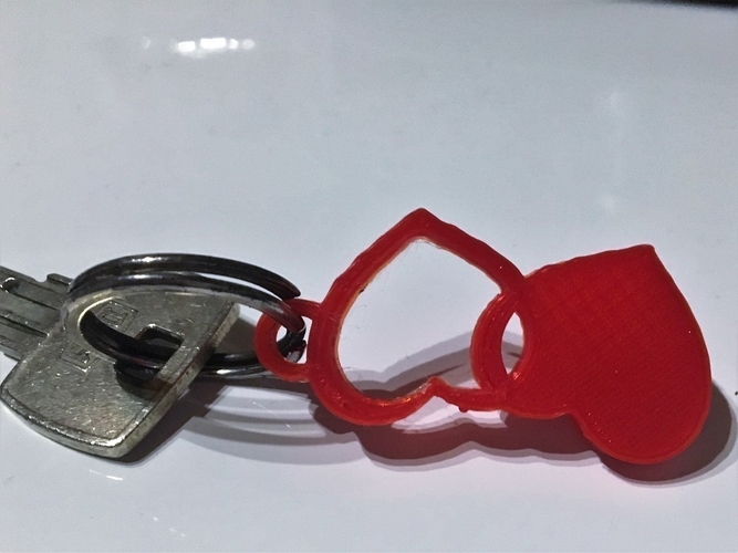 heart key chain 3D Print 185200