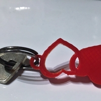 Small heart key chain 3D Printing 185200