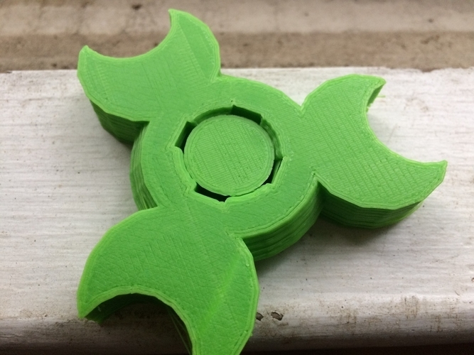 Fully 3D printed bearingless fidget spinner