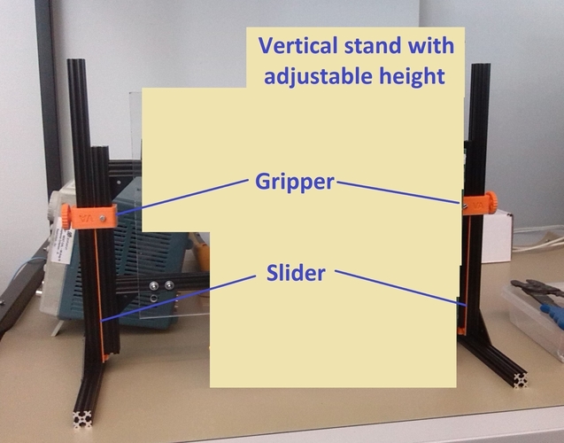 Open Beam  Slider bar and Gripper 3D Print 185394