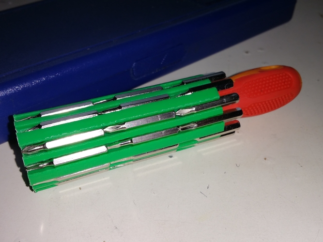 compact size screw driver and bits holder 3D Print 185463