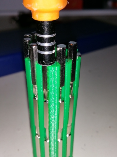 compact size screw driver and bits holder 3D Print 185464