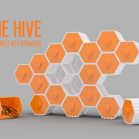 Small The HIVE - Stackable Hex Drawers 3D Printing 185487