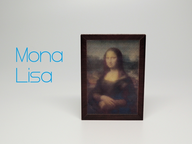 Mona Lisa - da Vinci Color 3D Print 185488