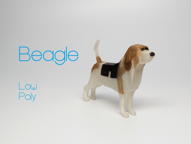 Beagle - Low Poly 3D Print 185492
