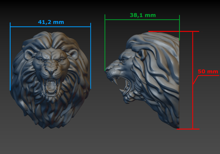 Lion head 3D Print 185771