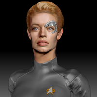 Star Trek Seven of Nine figurine. Jeri Ryan. - Thumbnail 2