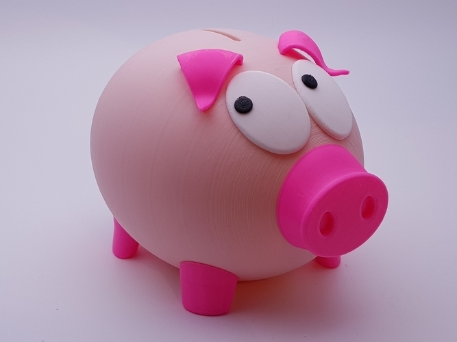 Mr Biggy Panks - The Rather Shy Piggy Bank 3D Print 185945