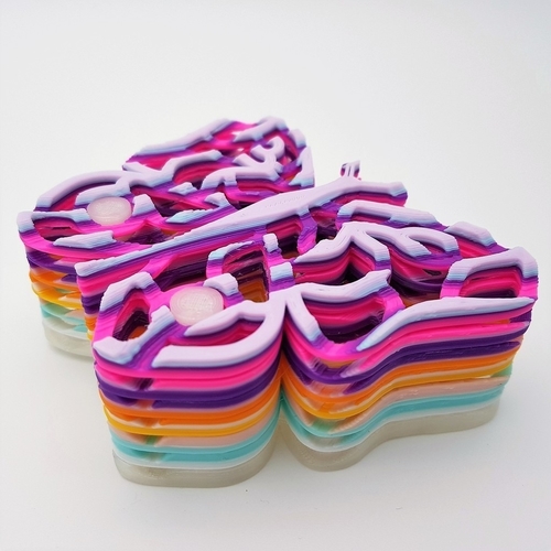 Butterfly Coasters - Multi Colour with one Nozzle! 3D Print 185953