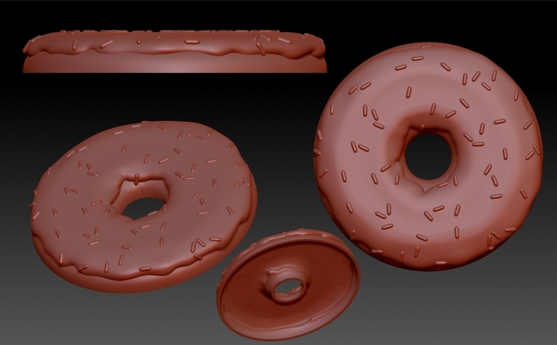 Donut With Sprinkles Flat