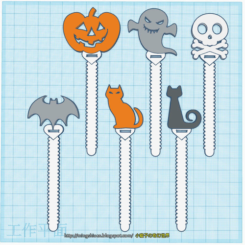 Halloween Cable Holder / Bookmarks 3D Print 186053