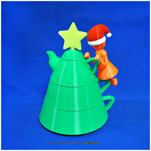 Christmas Creative tea sets 3D Print 186083