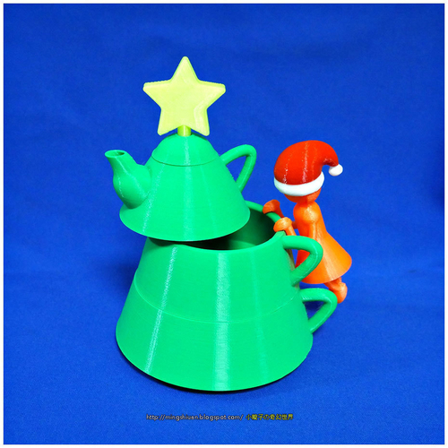 Christmas Creative tea sets 3D Print 186084