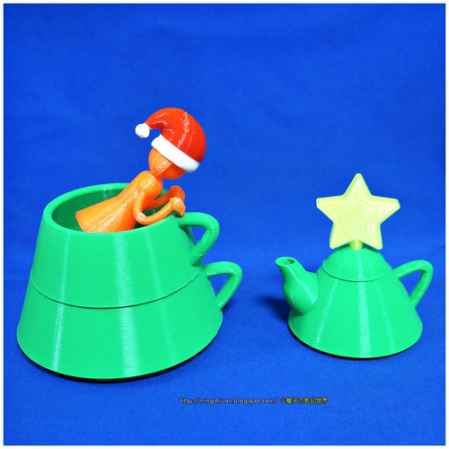 Christmas Creative tea sets 3D Print 186086