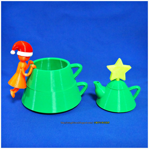 Christmas Creative tea sets 3D Print 186088