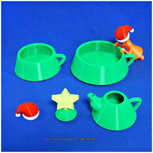 Christmas Creative tea sets 3D Print 186089