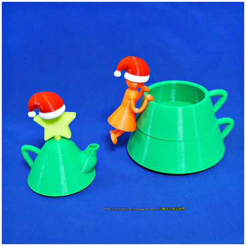 Christmas Creative tea sets 3D Print 186092