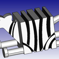 Small Zebra 3D Block Zoo 3D Printing 186106