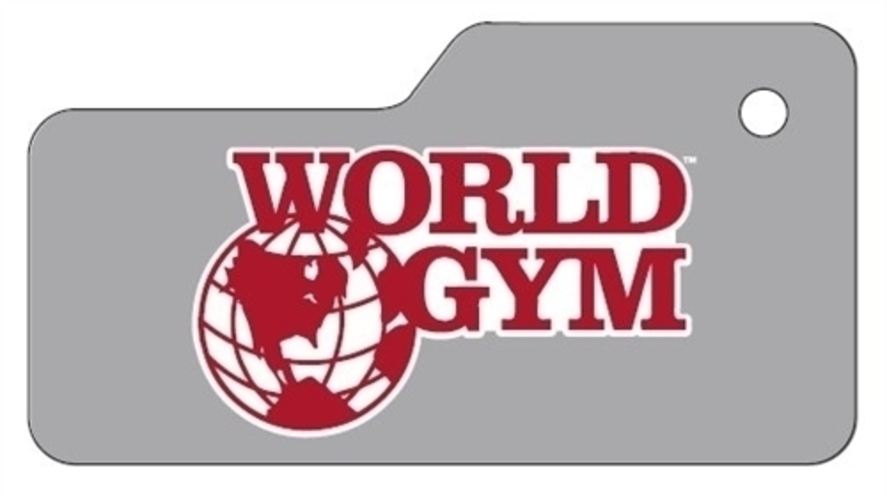 World Gym Account Barcode Key Tag Holder 3D Print 186132