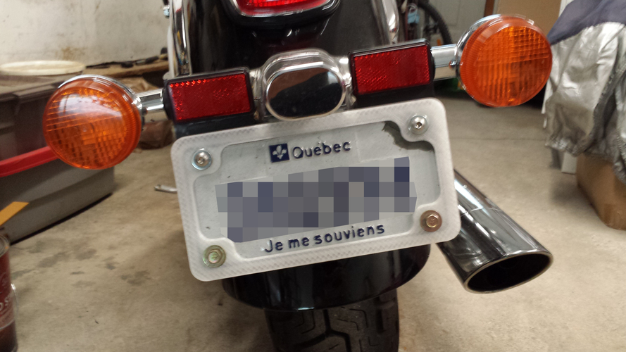 Motorcycle license plate frame 3D Print 186288