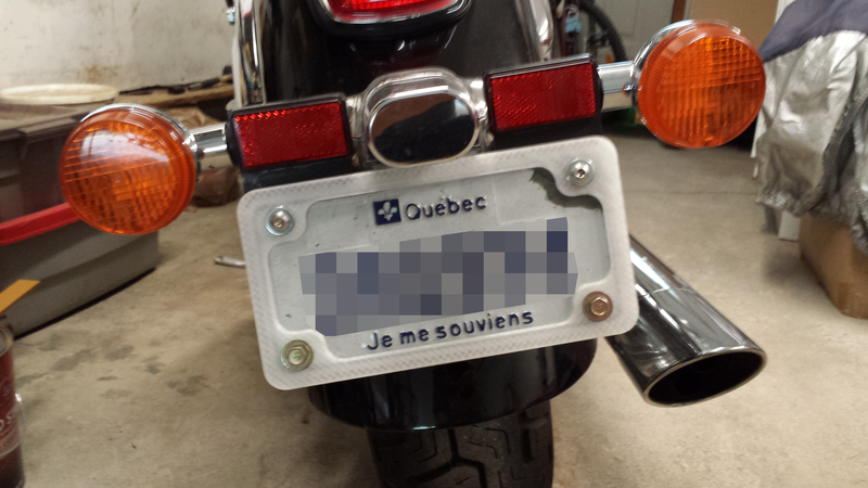 Motorcycle license plate frame