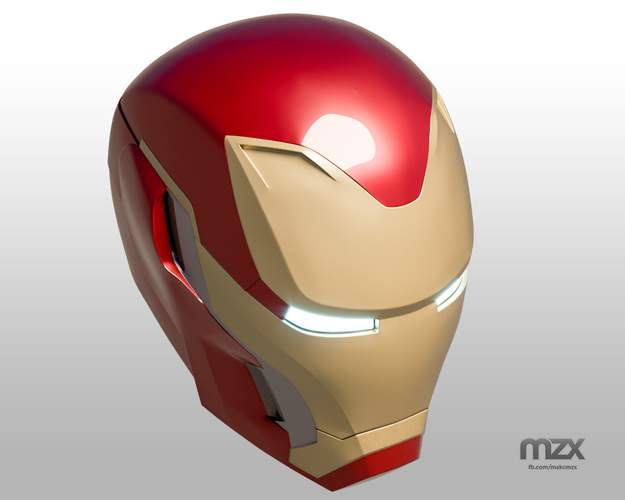 3d printed iron man mark 50 infinity war helmet by myzeeme pinshape