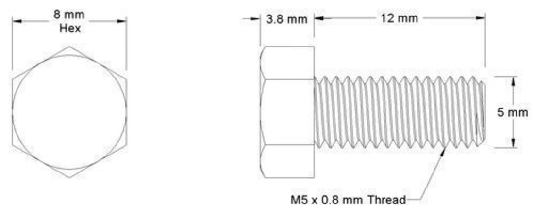  Metric M5 hex head screws and nuts collection 3D Print 186514