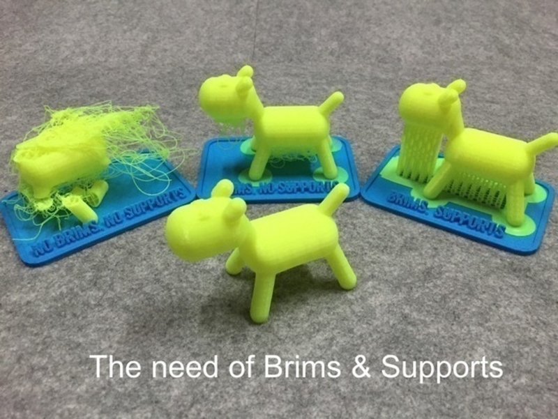 Brims & Supports for learning 3D printer