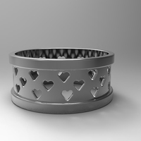 Small Heart Ring 3D Printing 18685
