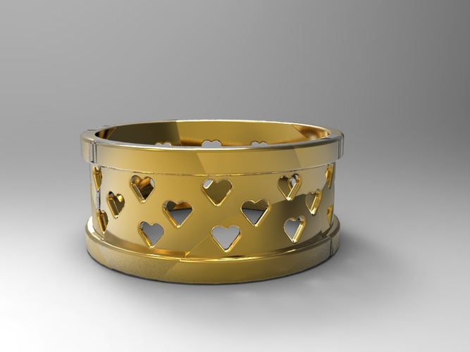 Heart Ring 3D Print 18686