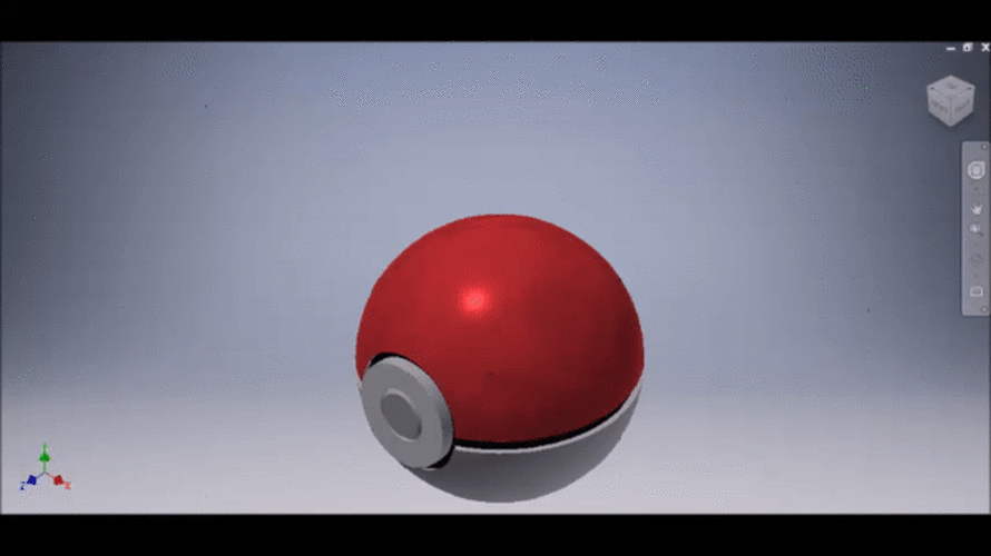 Pokeball with functional button – DiceworkFoundry