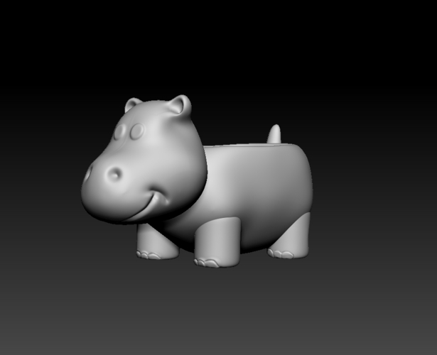 Hippo Planter  3D Print 187478
