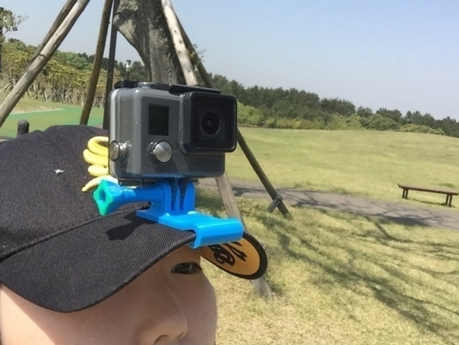 The connector of GoPro with a cap 3D Print 187481
