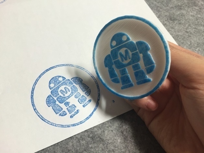 Maker faire robot (stamp)