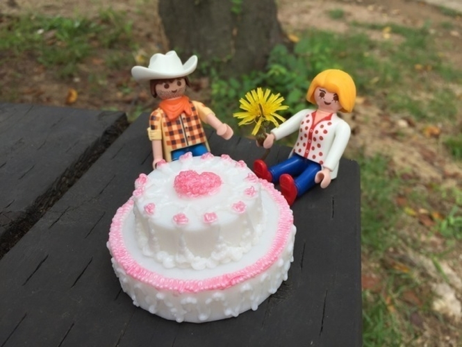 Plastic Wedding Cake = 3D Printed + 3D Pen 3D Print 187779
