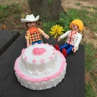 Plastic Wedding Cake = 3D Printed + 3D Pen - Thumbnail 5