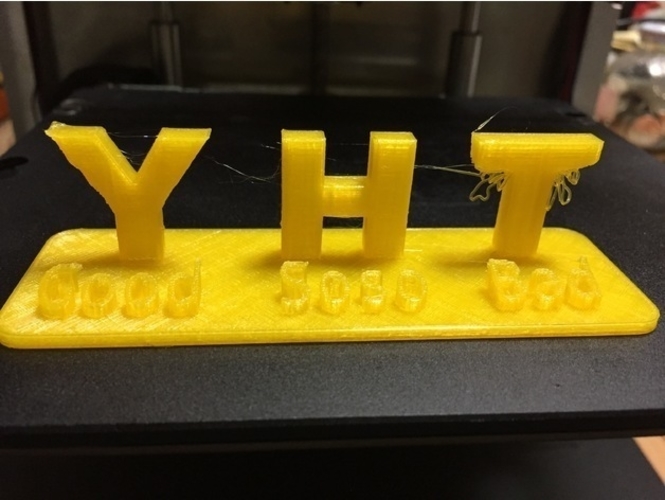 "YHT Rule" for learning of FDM 3D printer 3D Print 187785