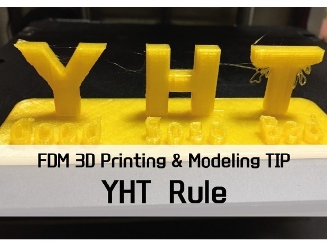 "YHT Rule" for learning of FDM 3D printer 3D Print 187786